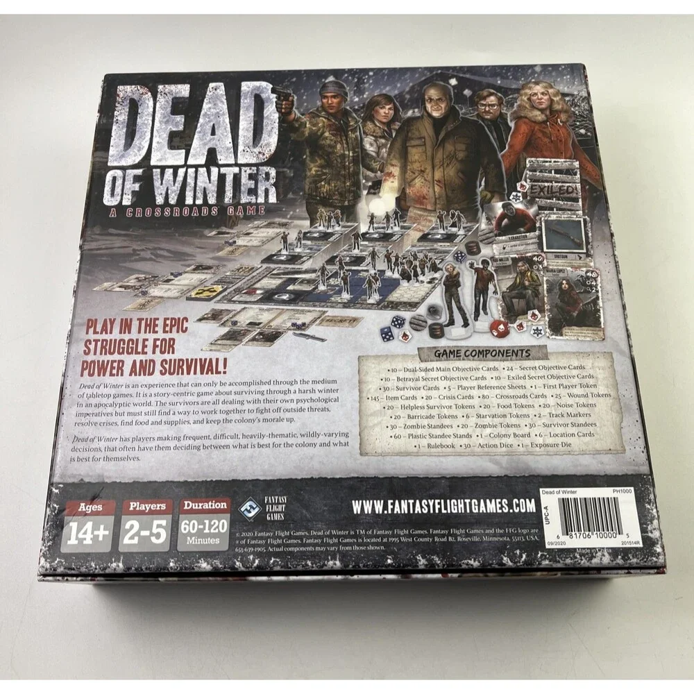 Dead of Winter Game Board for Age 14+ Complete-Great Condition!